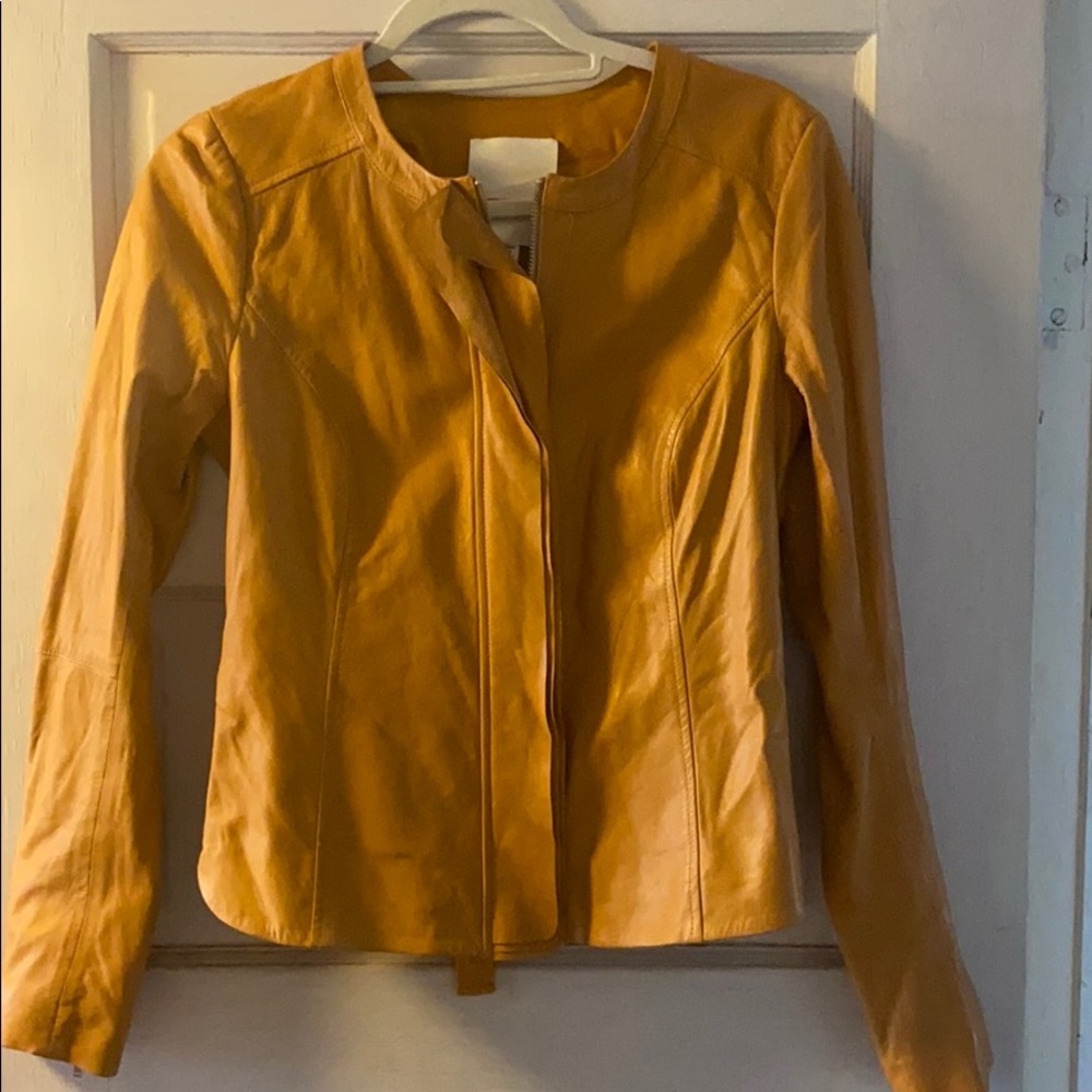 Tracy Reese Leather Cardigan
